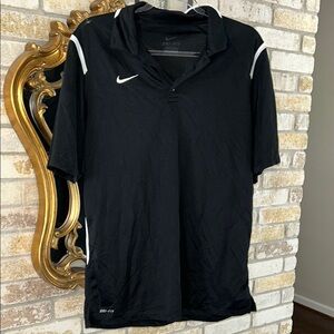 Nike Men's Black Polo Shirt Dri-Fit Size M Medium